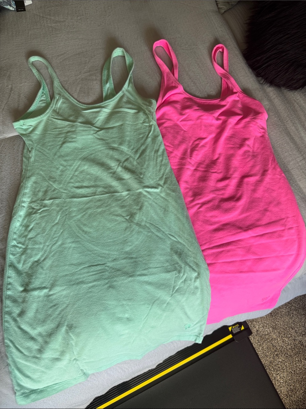 Victoria's Secret PINK Cotton Tank Dresses- Hot Pink & Mint Green